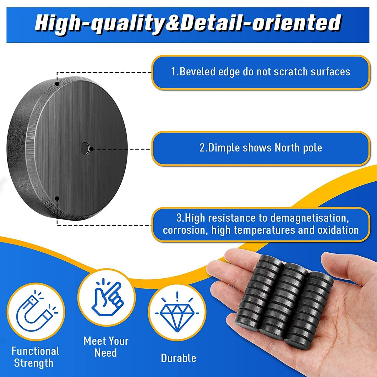 Grtard Ceramic Magnets For Crafts,45 Pack, 18 mm x 3 mm