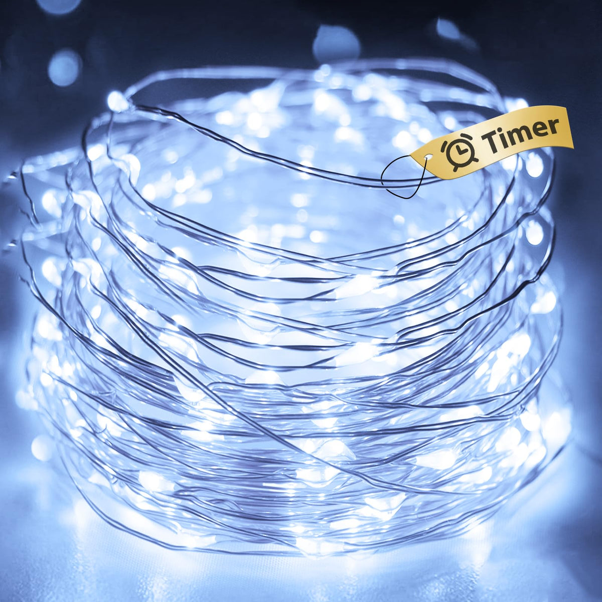 litogo Halloween Orange Fairy Lights Battery Operated with Timer, 3M 30 LED