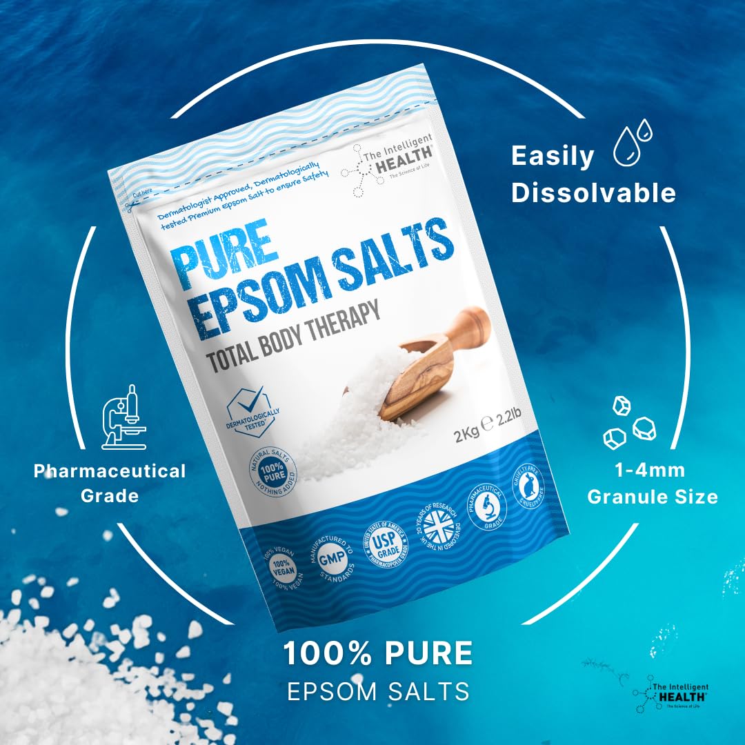 Magnesium Sulphate Bath Salts Soak, Muscle Magnesium Epsom Salts, 1kg
