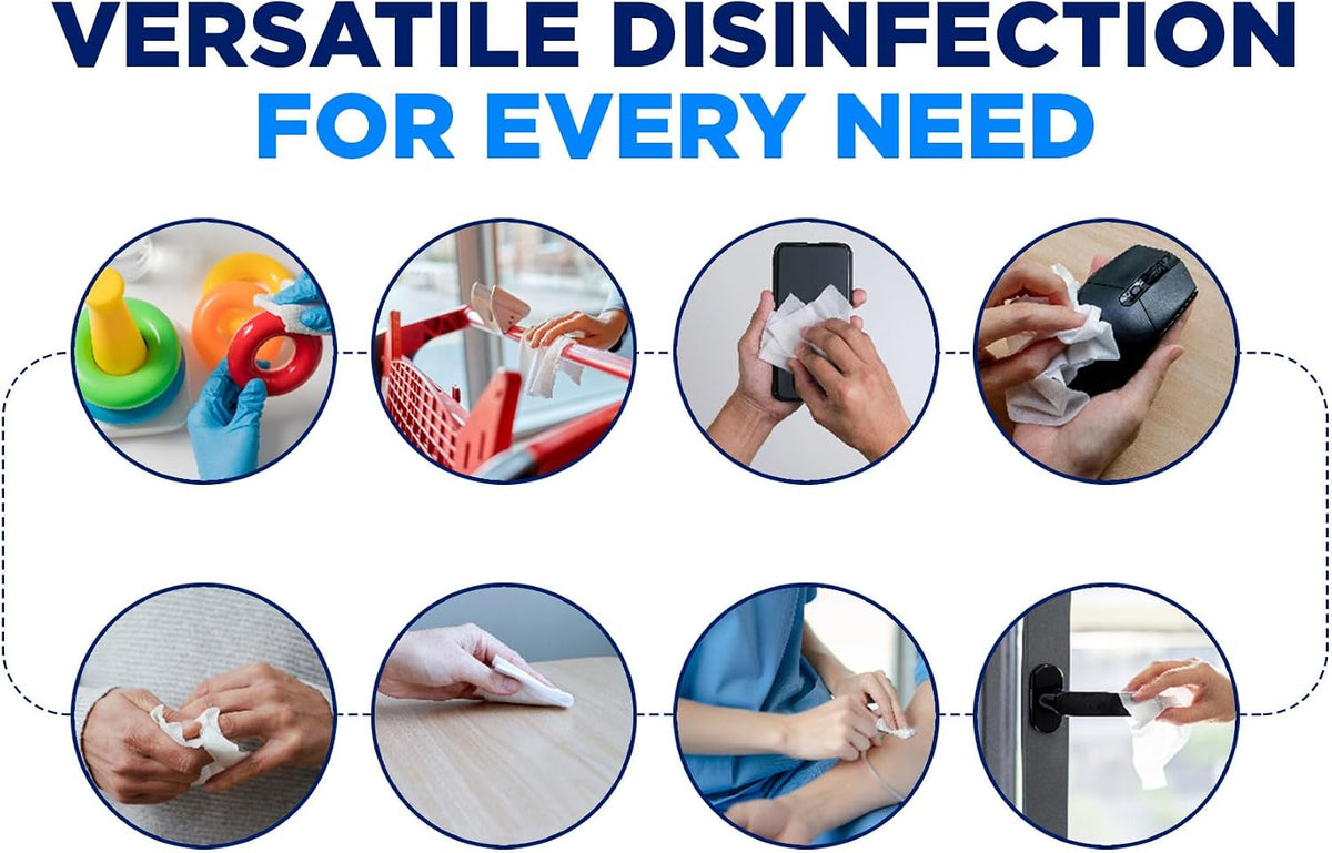 70% Isopropyl Alcohol Pads 100 Individually Wrapped Wipes 2-Ply
