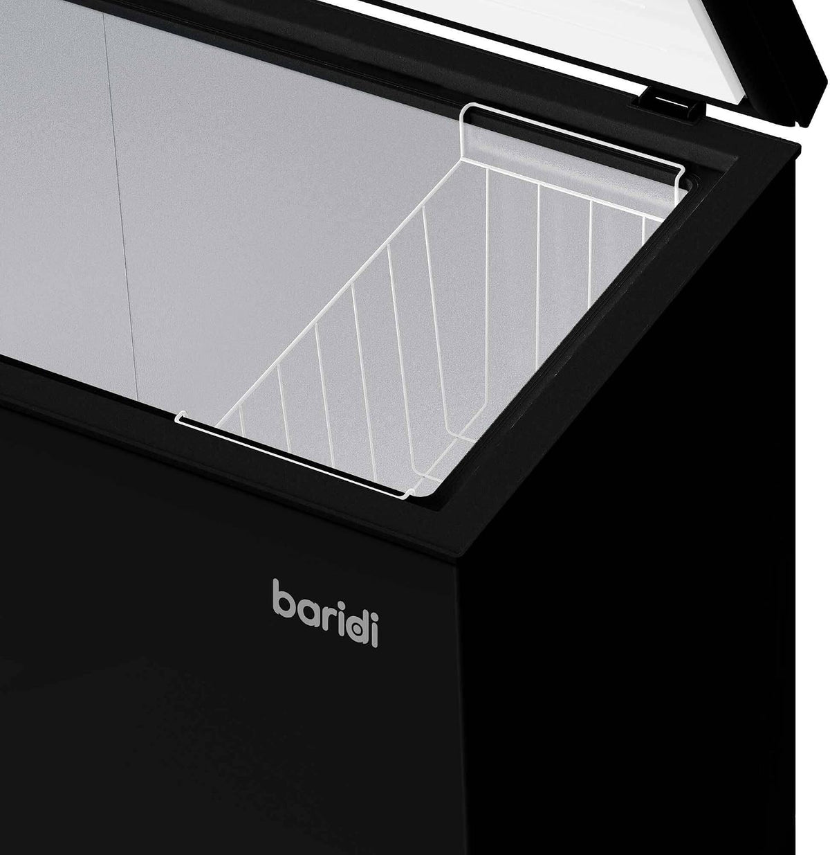 Baridi 299L Freestanding Chest Freezer with Adjustable Thermostat, Black - DH261