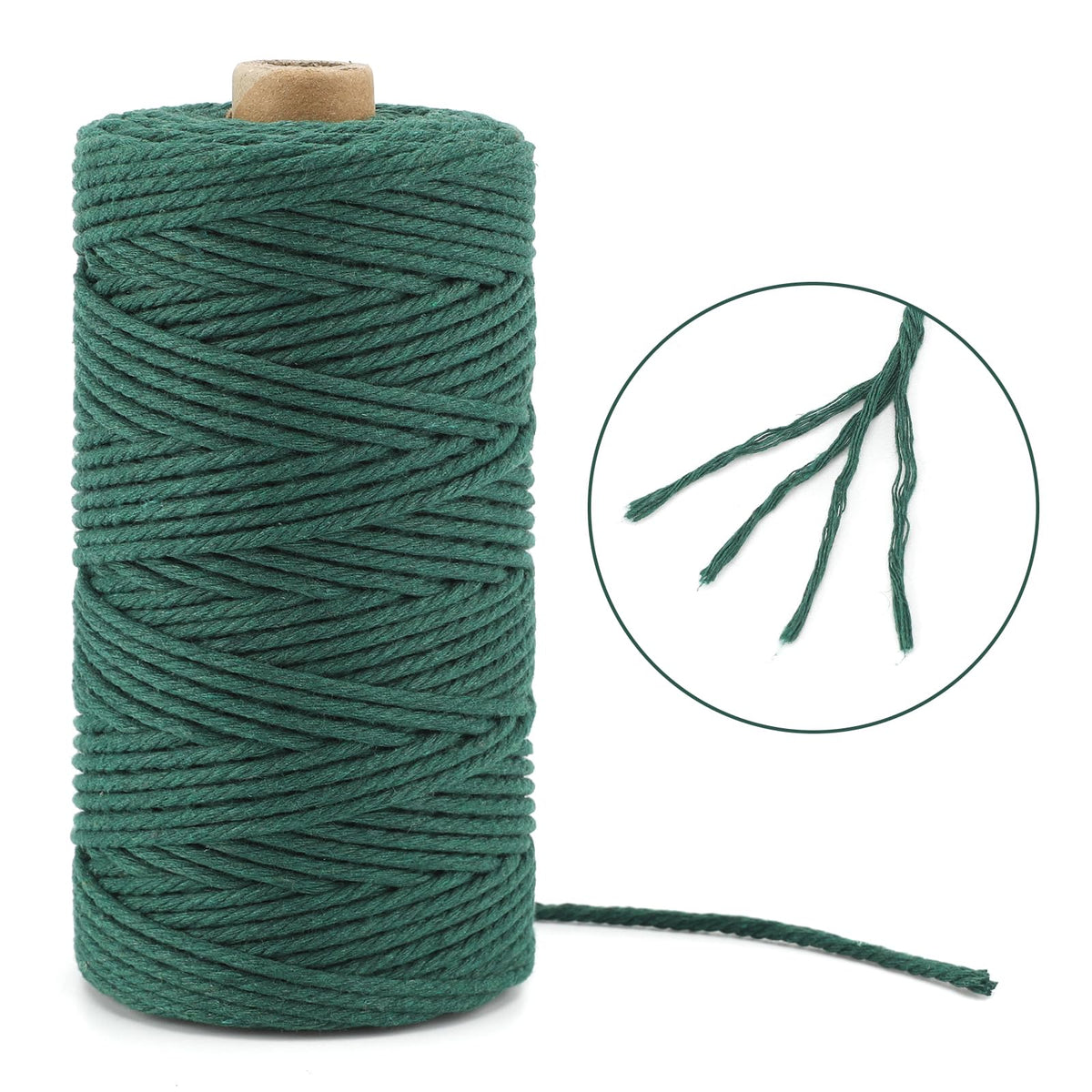 jijAcraft 4MM White Macrame Cord: 100M Cotton String Twine for Crafts