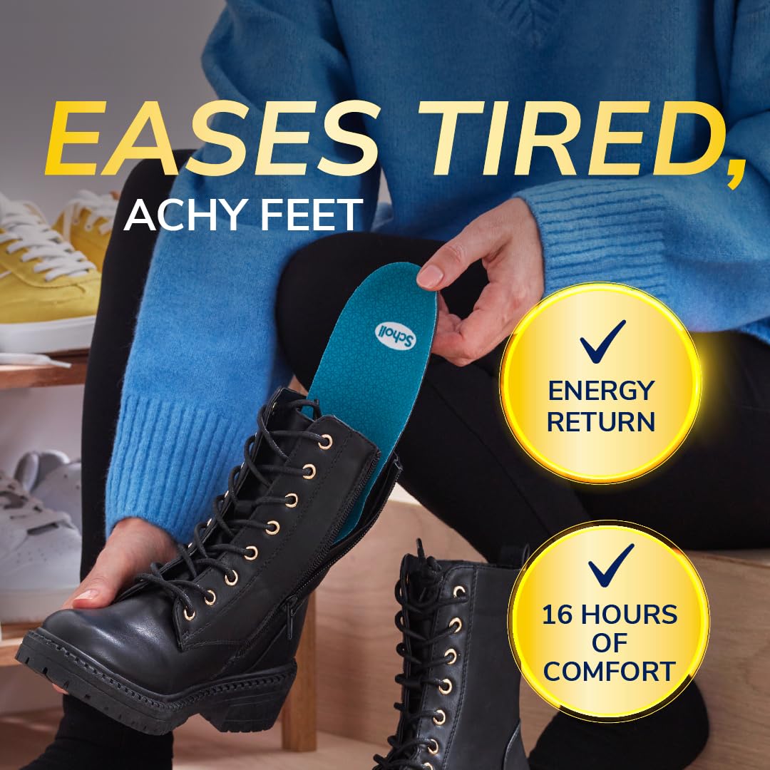Scholl GelActiv Work & Boot Insoles for Men and Women, All Day Comfort at Work, Shock Absorption and Comfort Cushioning with GelWave Technology