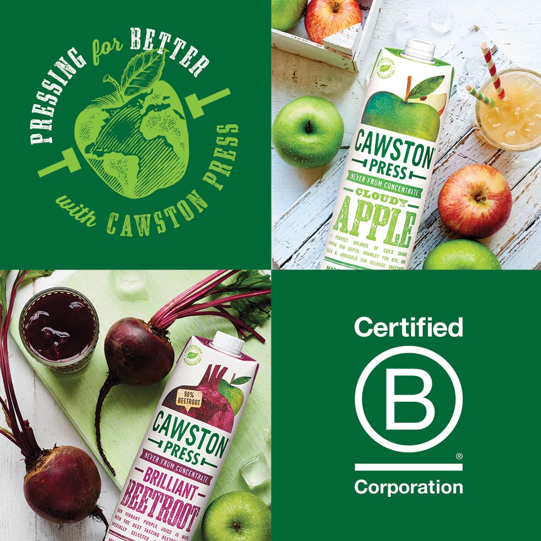 Cawston Press Brilliant Beetroot Pressed Juice 1 litre (Pack of 6) - Pure Pressed Beetroot, Vegan, No Added Sugar