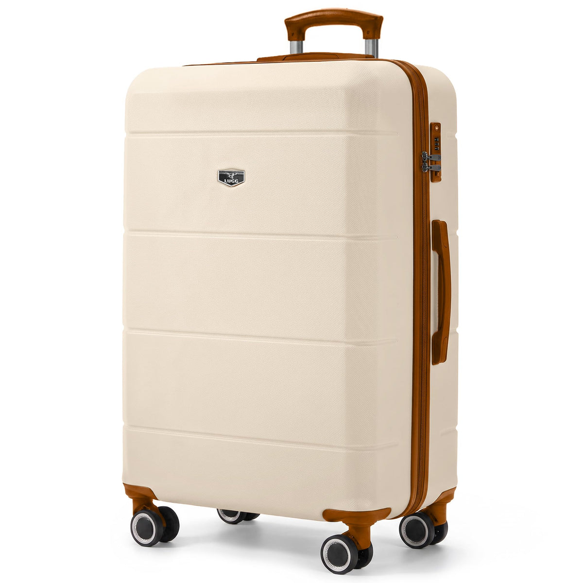 LUGG Jetset 40cm Suitcase 40x30x20cm, Ryanair Compatible Underseat Size, Hard Shell ABS, Spinner with Removable Wheels, Lightweight Travel Luggage, 1 Year Warranty