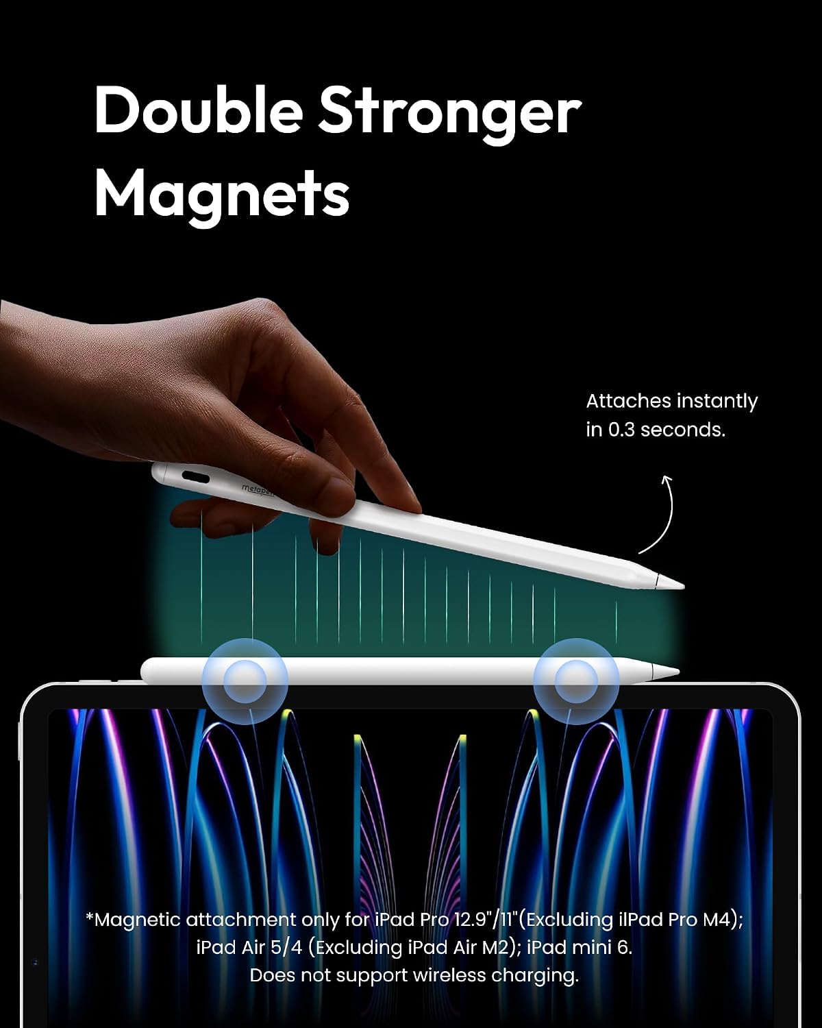 Metapen Pencil A8 for iPad 2018-2026, (2X Faster Charge), Pixel Precision