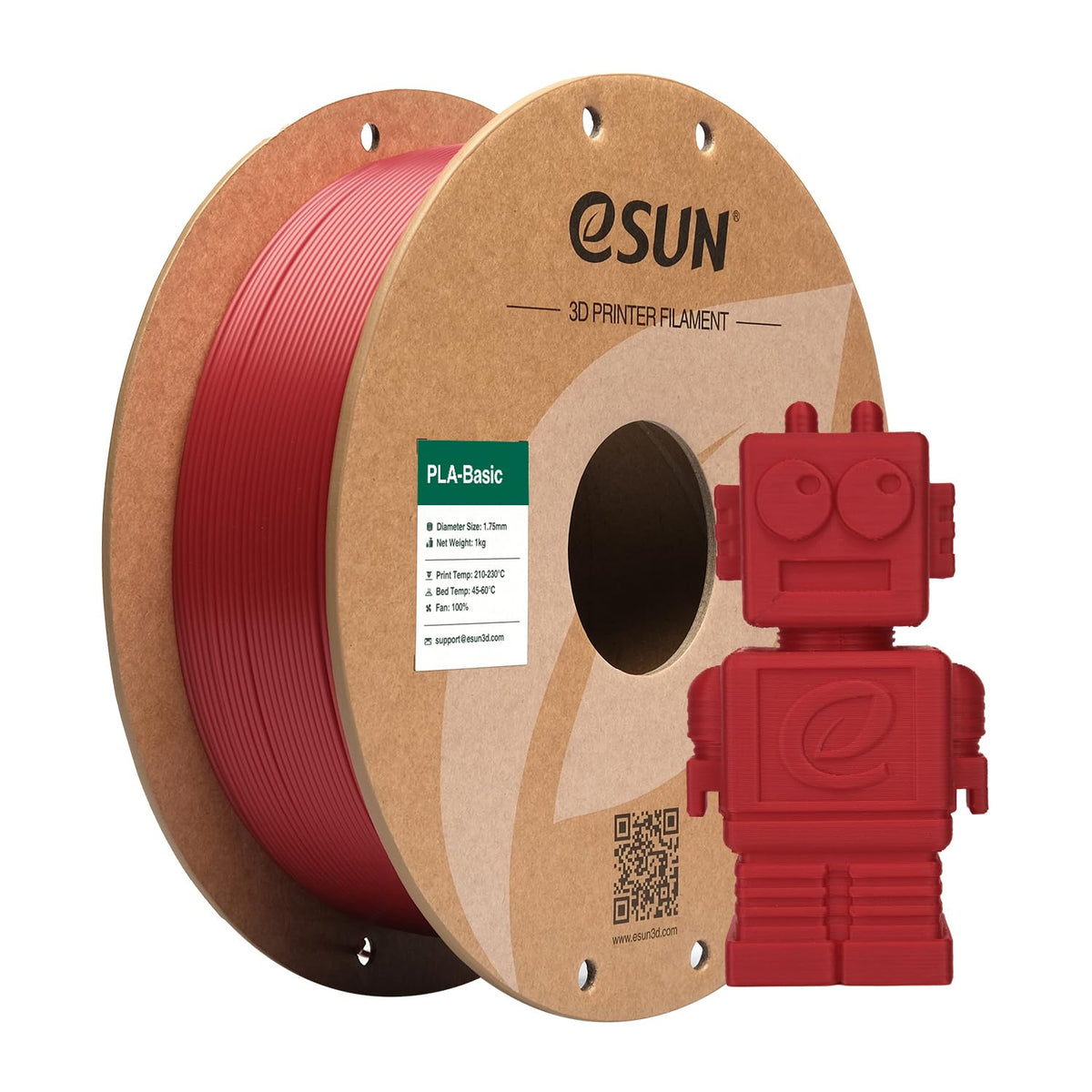 eSUN PLA Filament 1.75mm, PLA Basic Dimensional Accuracy +/- 0.05mm, 1KG Spool (2.2 LBS) Speedy Filament for 3D Printers,Black
