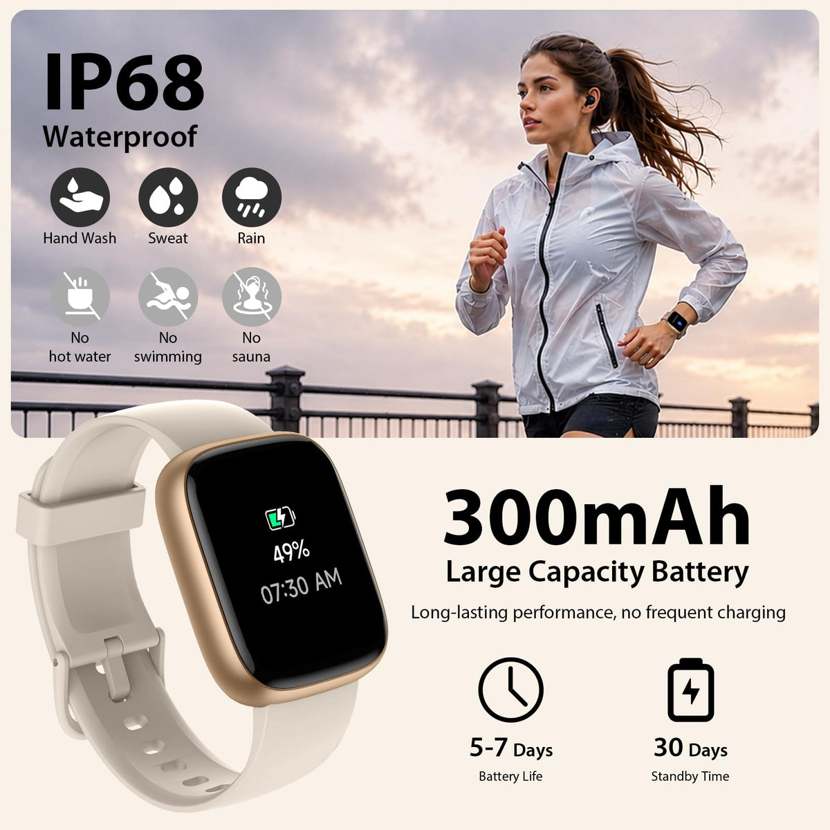 Cillso Smart Watch, Alexa Built-in, 1.83" Bluetooth Calling Fitness Watch