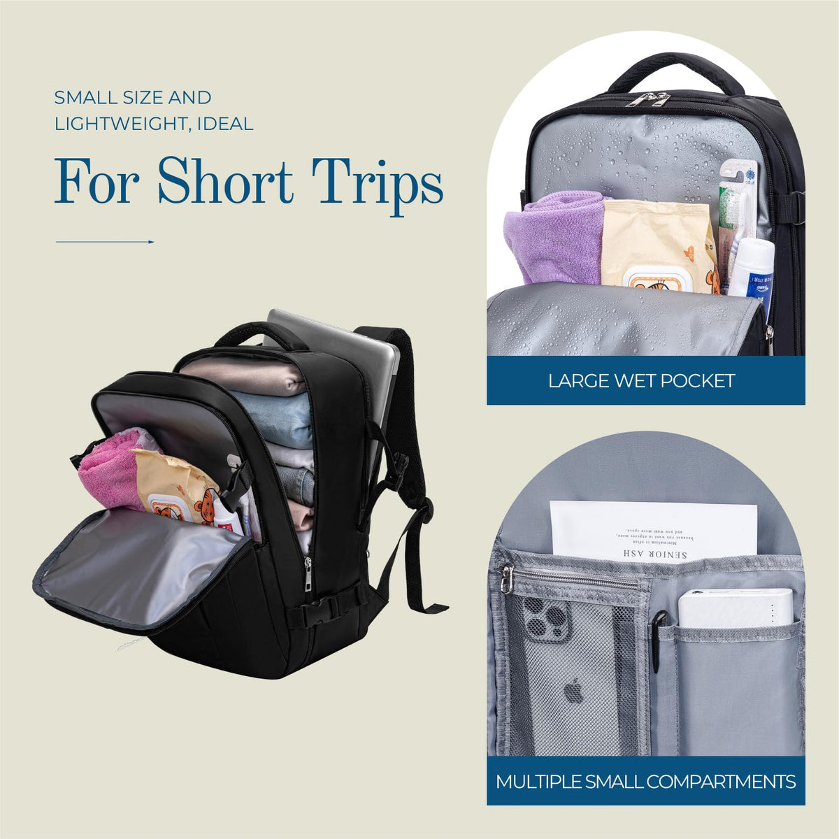 Lossga for Ryanair Cabin Bags 40x30x20,Cabin Bag Travel Backpack