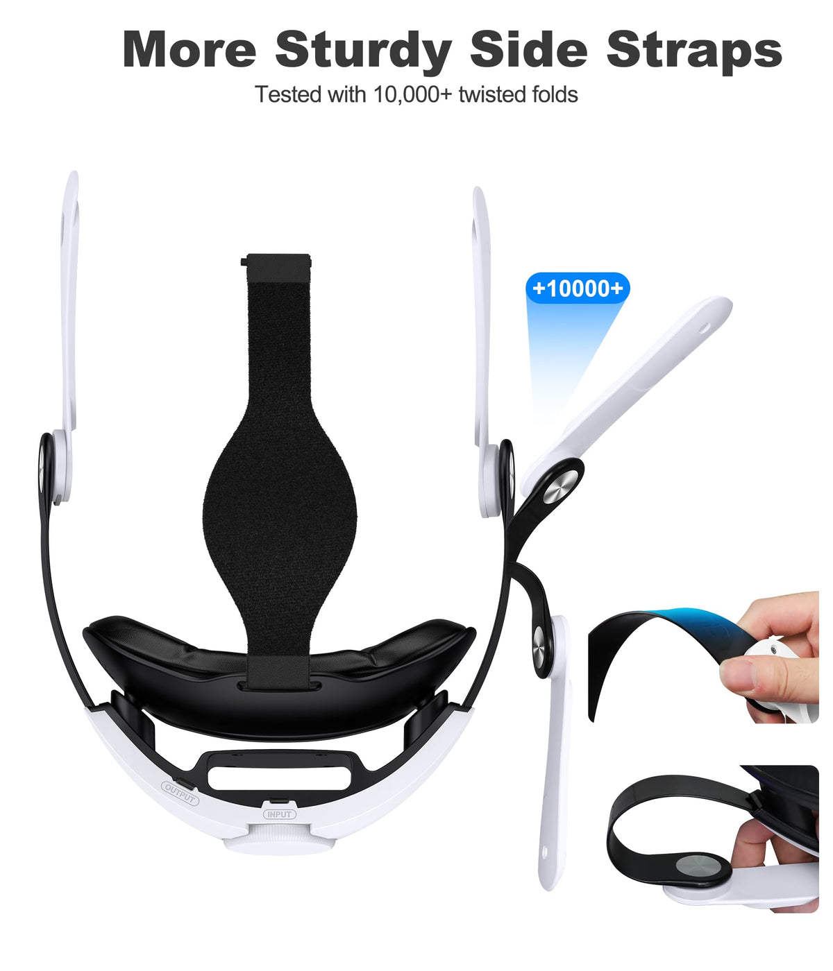 Comfort Head Strap for Meta Quest 3/3S/Meta Quest 2,VR Headset Elite Strap Replacement for Oculus Quest 3/3S/2 Accessories,Stable Elite Strap Pressure-Reduce Headstrap