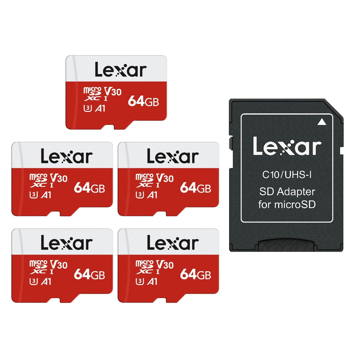 Lexar Micro SD Card 64GB E Series, Up to 100MB/s, microSDHC