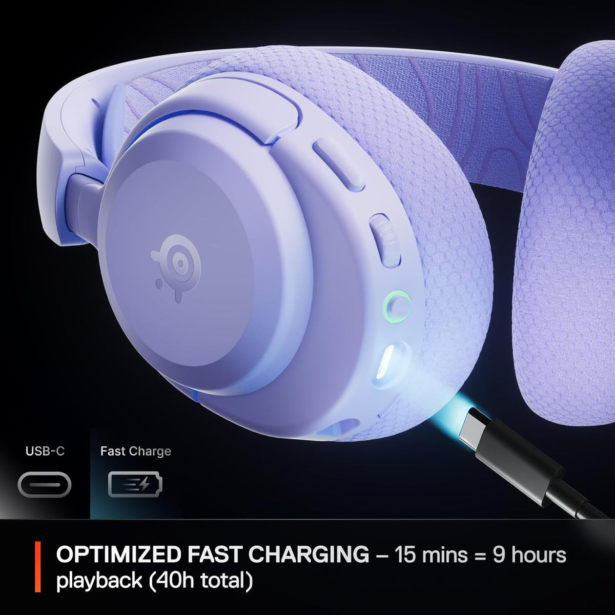 SteelSeries Arctis Nova 3X Wireless - Xbox Headset - Gaming Headset - Mobile App Control - 40 HR Battery with fast charging - Compatible with Xbox, PC, Switch and more - 2.4GHz/Bluetooth - Lavender
