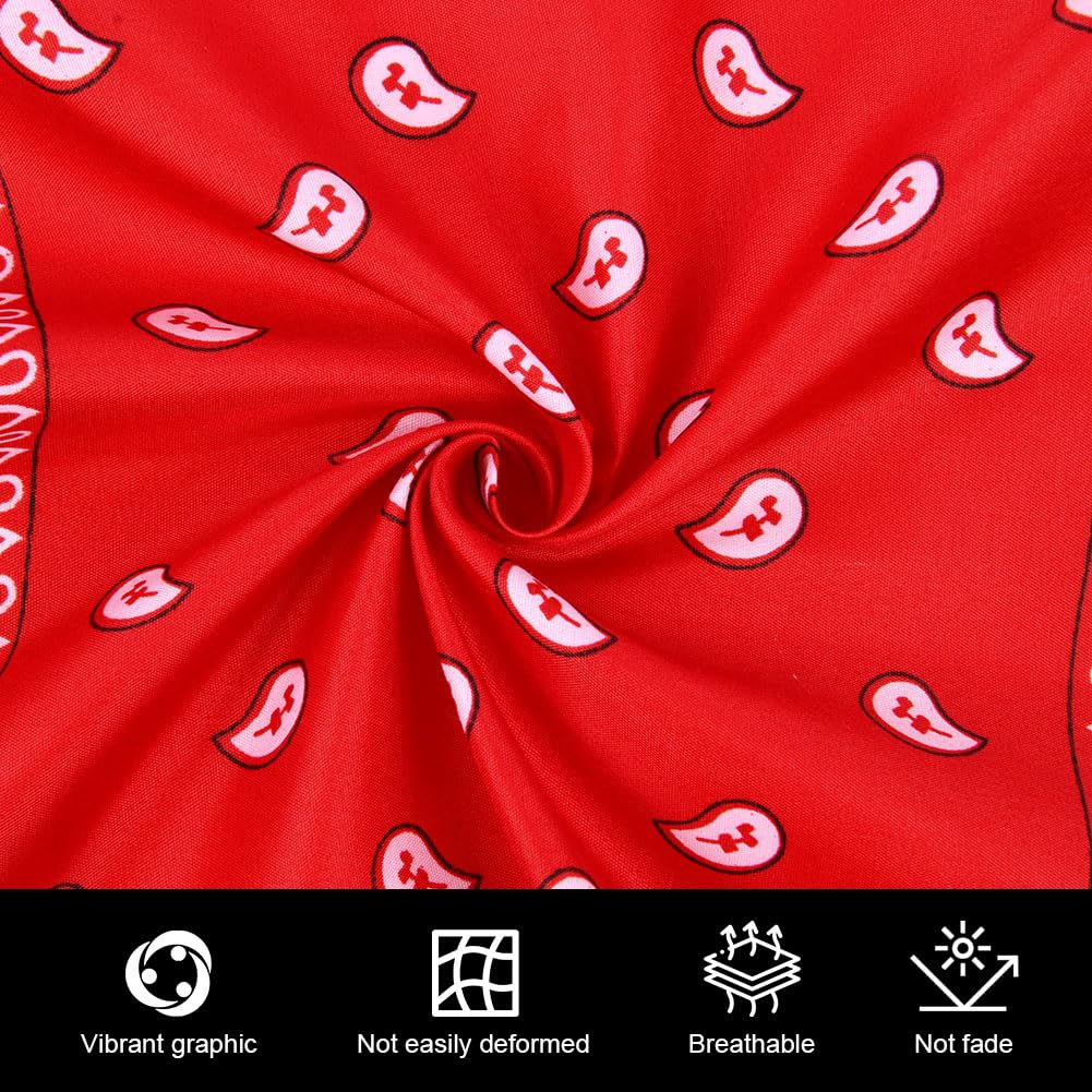Aomig Bandana Head Scarf for Men and Women, Stylish Cowboy Headband Handkerchief, Multi-purpose Hair Scarf Paisley Print Unisex Headwraps, Bib Party Face Covering Headwear for Motorcycling