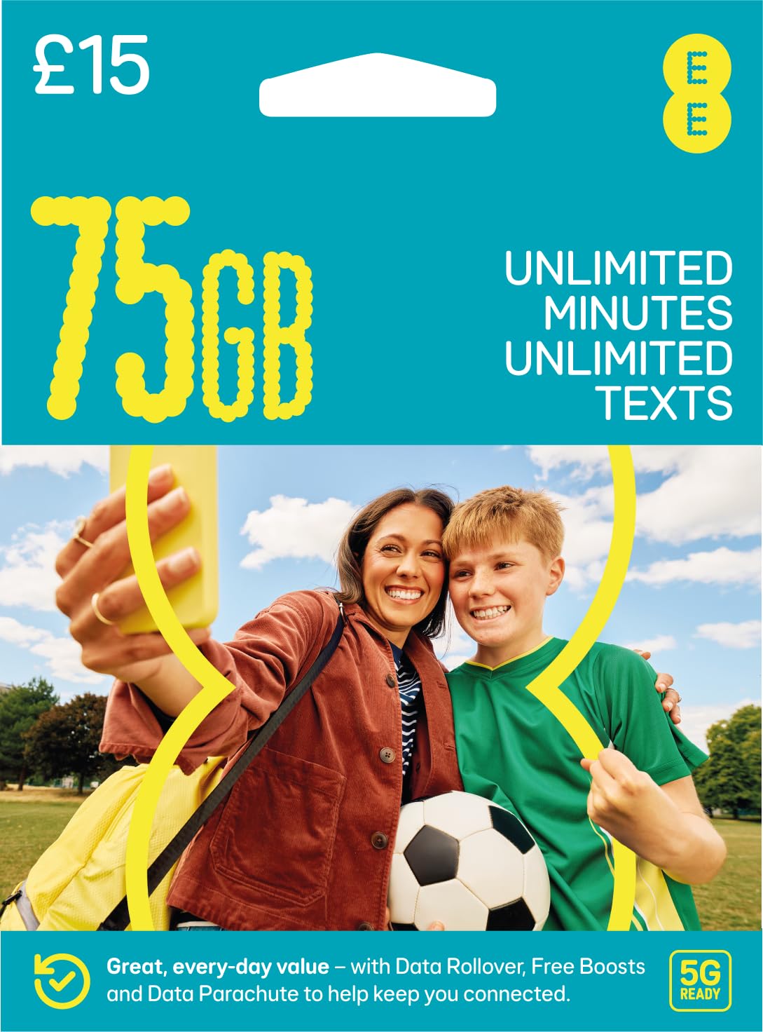EE PAYG £10 Data Sim Includes £10 pre-paid credit, 20GB Data, 500 Minutes and Unlimited Texts (EE £10-20GB)