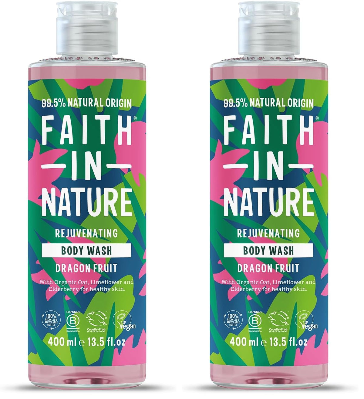Faith In Nature Natural Fragrance Free Body Wash, Sensitive, Vegan and Cruelty Free, No SLS or Parabens, 400 ml