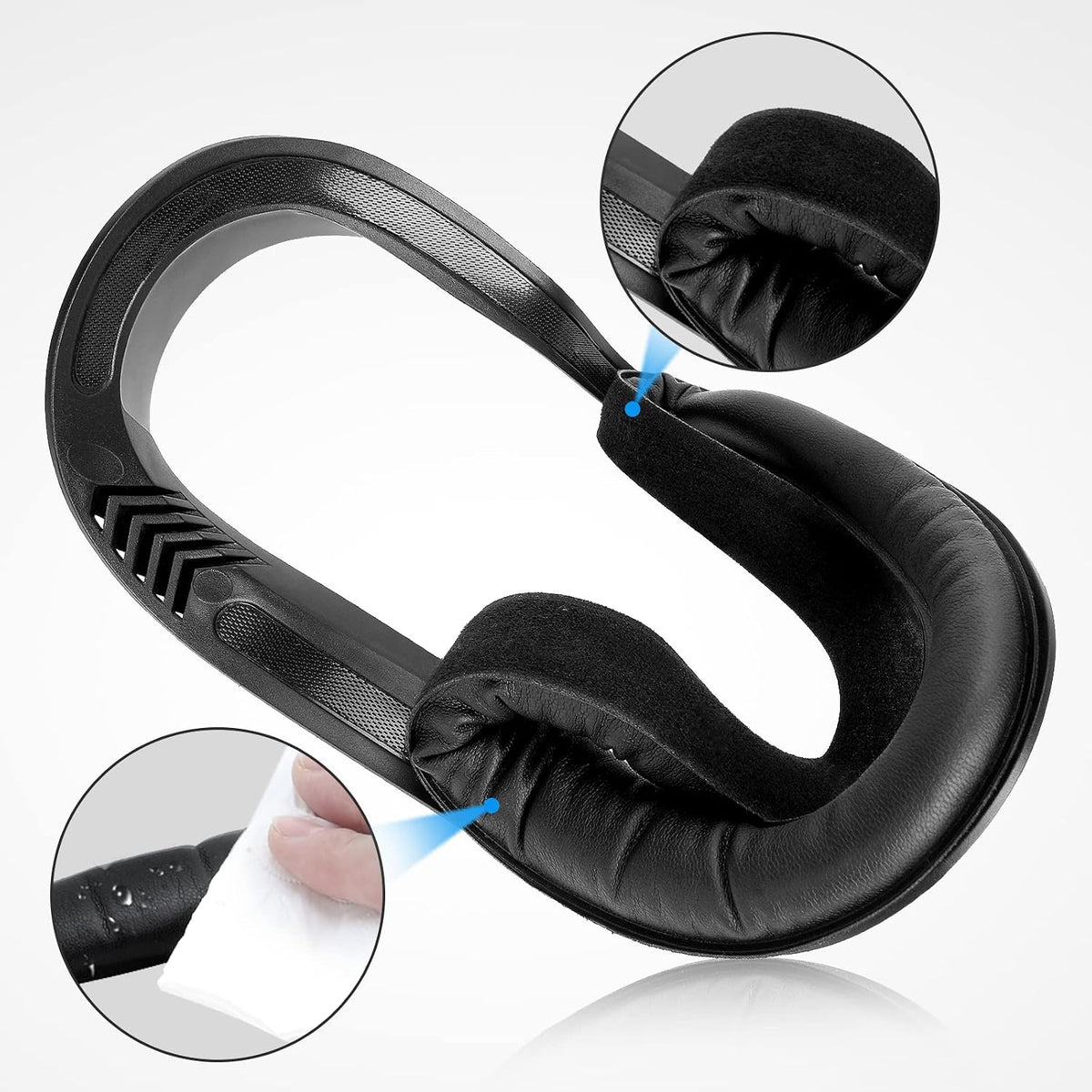 SUPERUS Facial Interface & Face Cover Pad for Oculus Quest 2, Sweat-Proof PU Foam Cushion - VR Accessories for Meta Quest 2
