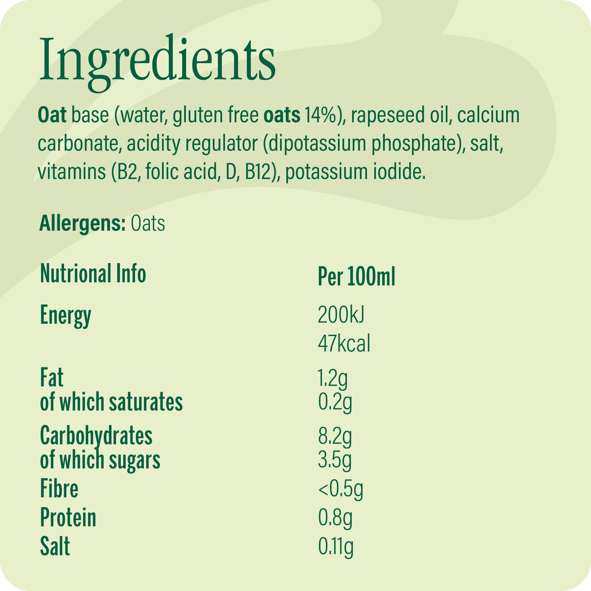 MOMA Pistachio Oat Drink • 1L • No Added Sugar • Vegan, Nut Free & GF
