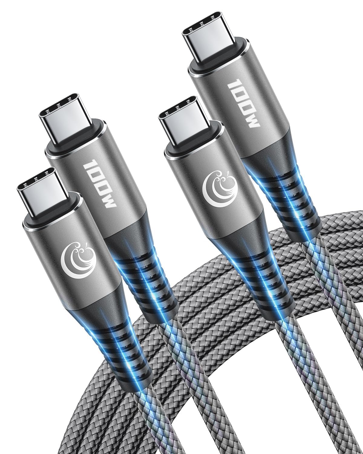 USB C to USB C Cable 3m 2Pack, 100W C to C Charger Cable Fast Charge USBC Type C Charging Lead for iPhone 16 15 Pro Max Plus MacBook iPad Air/Pro Samsung Galaxy S24/S23/S22 Ultra Pixel 8 Switch XPS