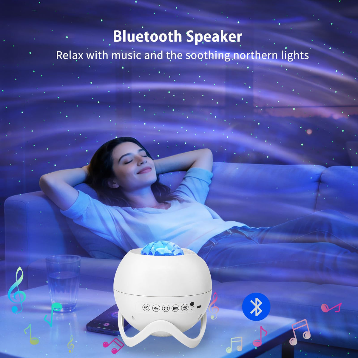 MHAZDZE LED Star & Galaxy Projector, Night Light