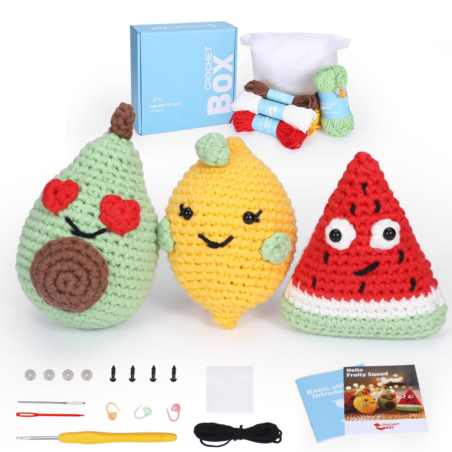 CROCHET BOX Complete Crochet Kit for Beginners - Highland Cow Crochet Kit, Include Video Tutorial, Instruction, Soft Yarn, Birthday Gift for Adults.