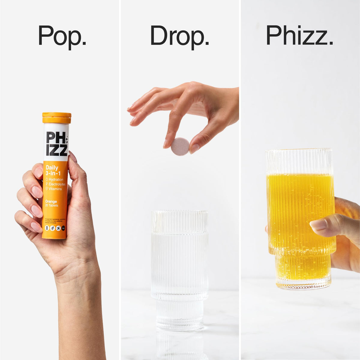 Phizz Electrolytes, Multivitamin & Hydration Tablets - 60 Effervescent Rehydration Electrolyte Tablets - 18 Vitamins & Minerals, Vitamin C, Vegan, Vegetarian & Low Calorie (Lemon, 60 Tablet)