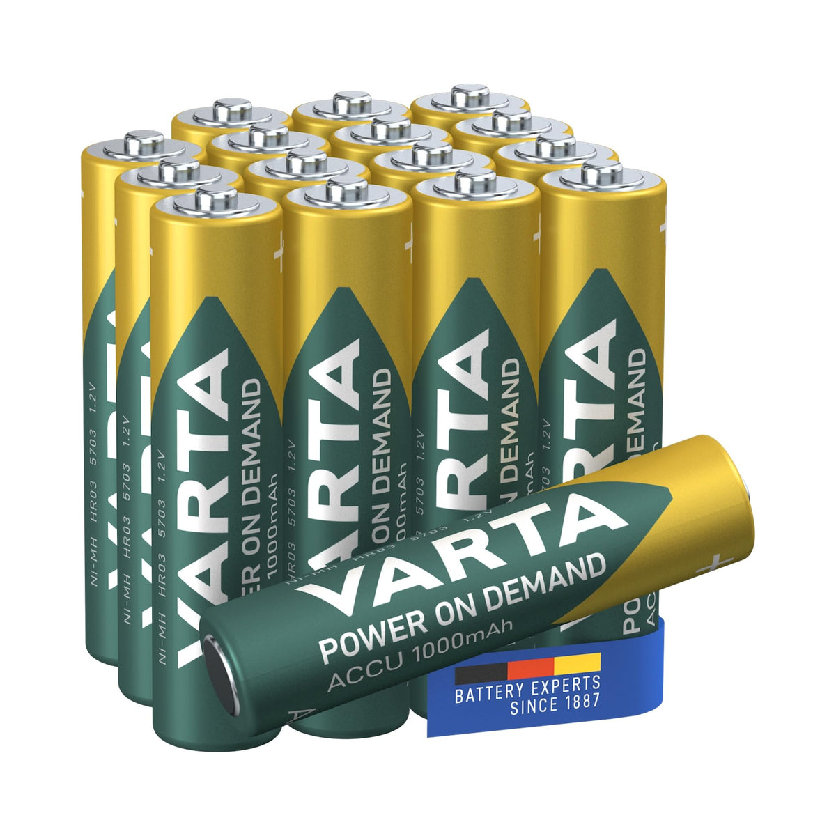 VARTA Batteries AA, Pack of 40, Power on Demand, Alkaline, 1.5 V