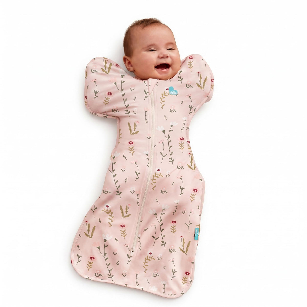 Love To Dream™ Swaddle UP™, Newborn 2.2-3.8 kg - Grey, Snug Fit, Supports Healthy Sleep Routine, 1.0 Tog - Ideal for 20-24°C Temperatures, Machine Washable Cotton & Double Zip for Easy Nappy Changes