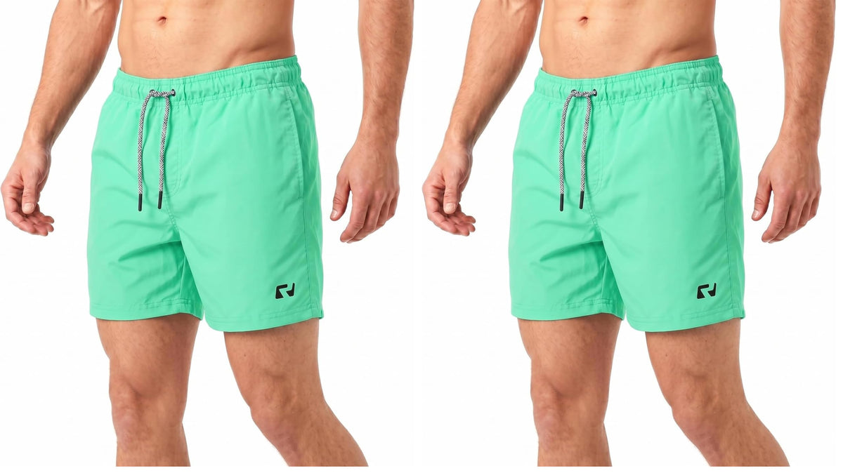 RIPT Men’s Quick Dry Swim Shorts Mesh Lining Drawstring UV 50 Beach Trunks