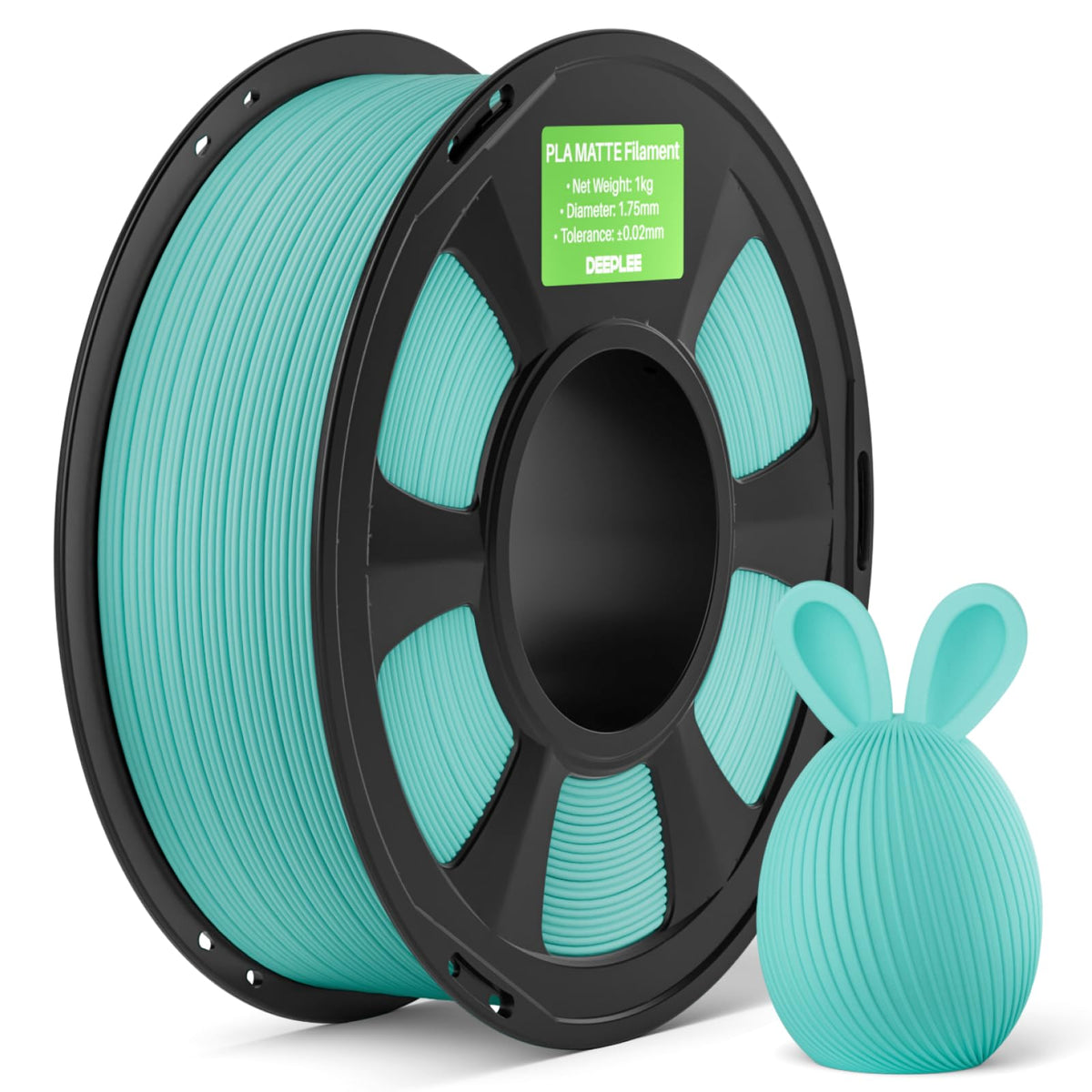 DEEPLEE Matte PLA Filament 1.75mm Matte Black 1kg(Plastic Spool)