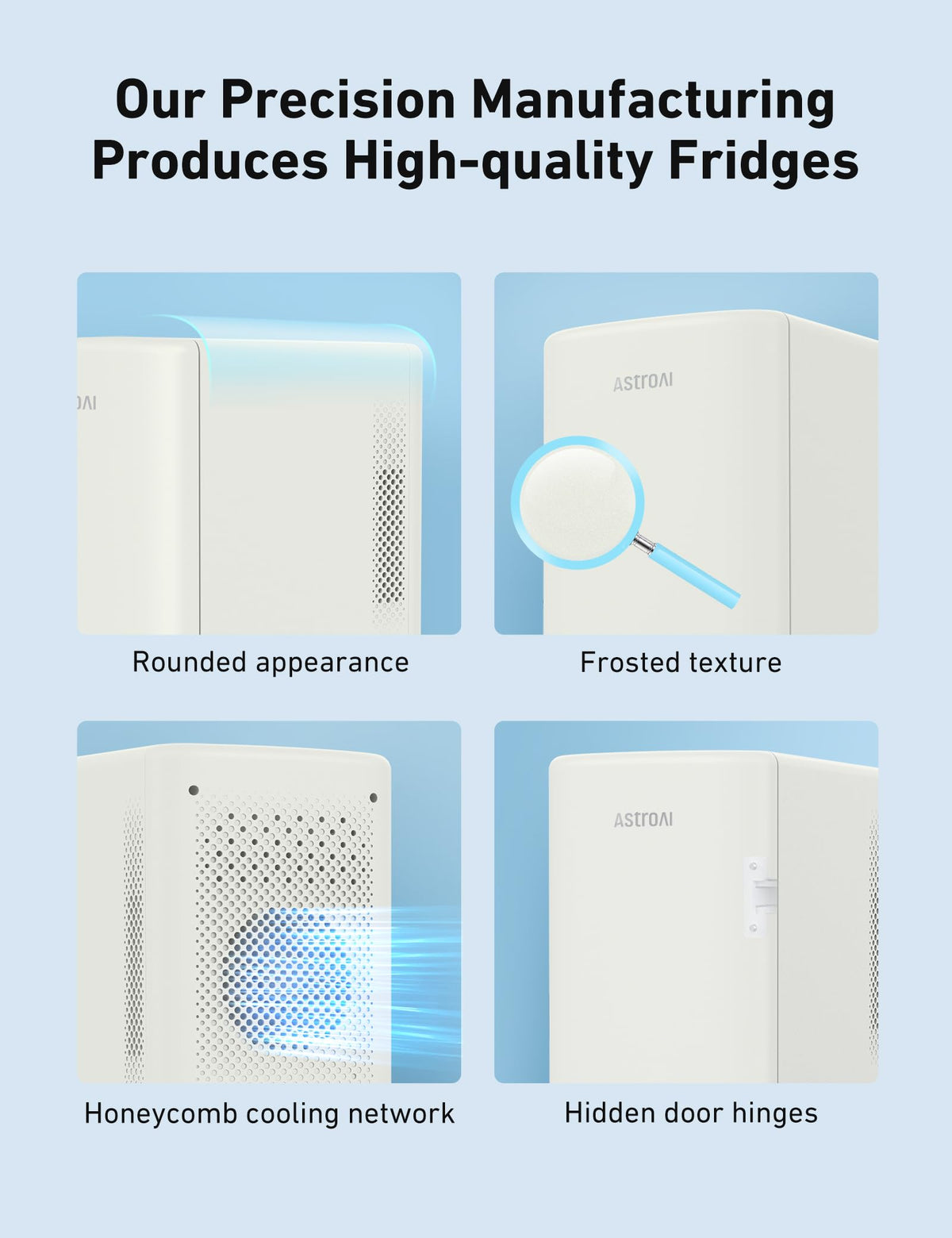AstroAI Mini Fridge 6 Litre / 8 Can for Bedrooms, Small Fridge, AC/DC Power