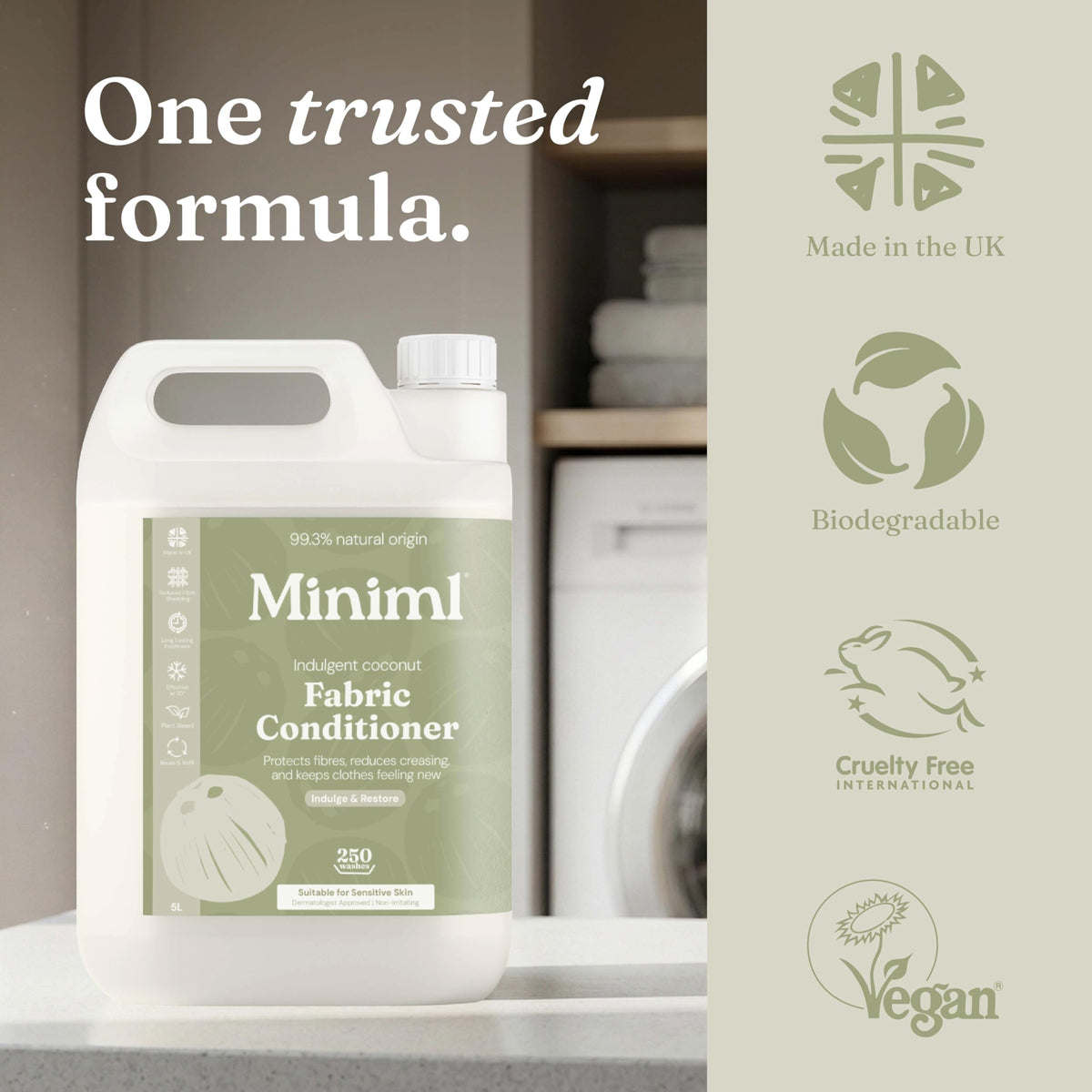 Miniml Eco Fabric Softener & Conditioner 5L Refill – Fresh Linen