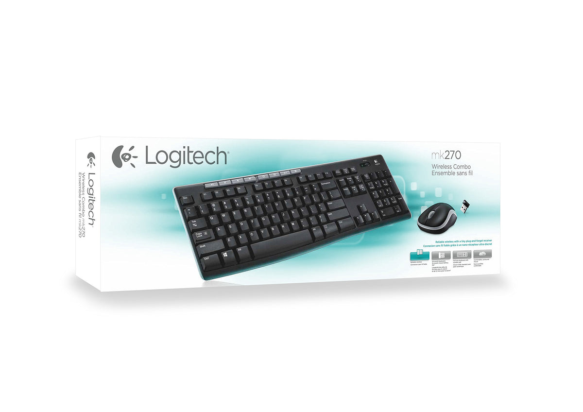 Logitech MK270 Wireless Keyboard and Mouse Combo for Windows
