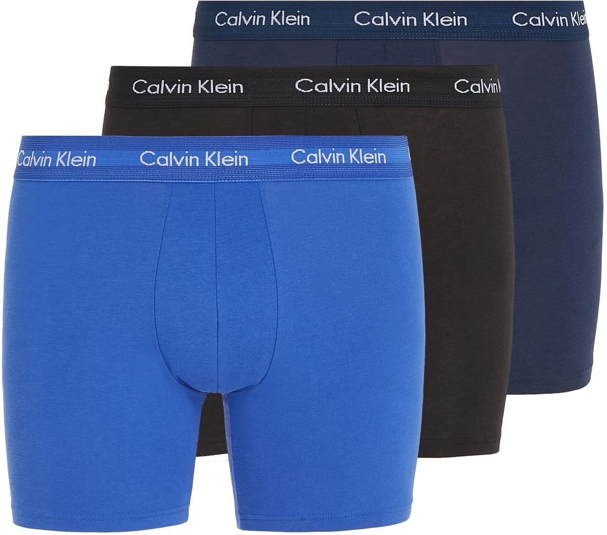 Calvin Klein Men’s 3 Pack Boxer Briefs with Logo Waistband
