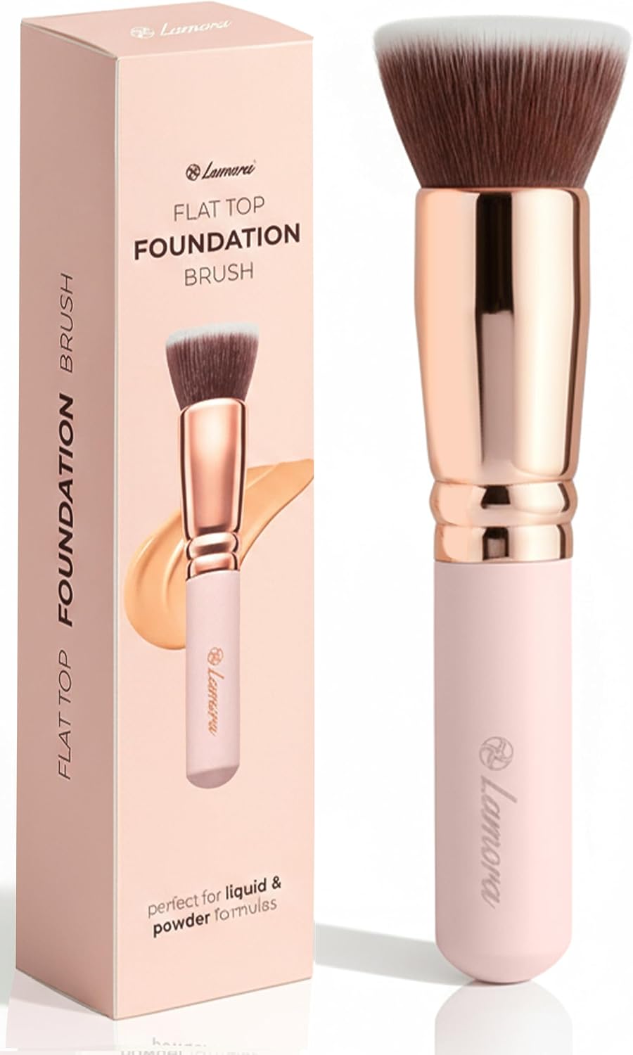 Make Up Brush Foundation Kabuki Flat Top, Perfect For Blending Liquid Cream