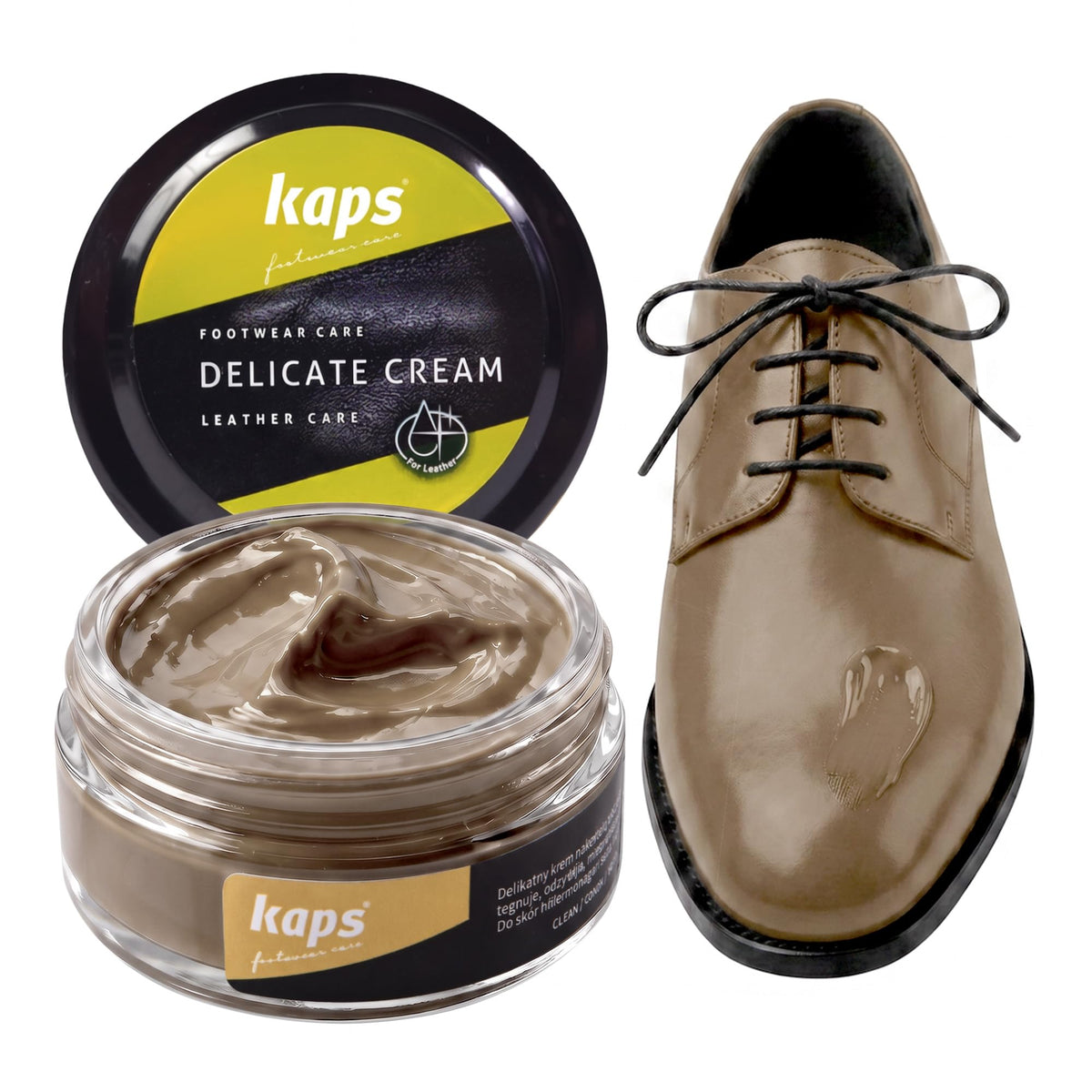 Leather Shoe Cream Polish & Conditioner, Kaps 50ml