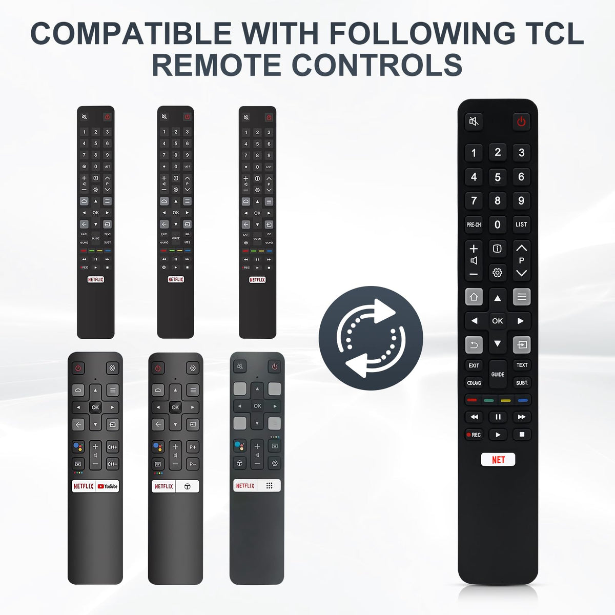 Hisense TV Remote Control, Universal Remote Control Replacement for Hisense VIDAA 4K UHD Smart TV with 12 Shortcut Buttons, No Setup Required