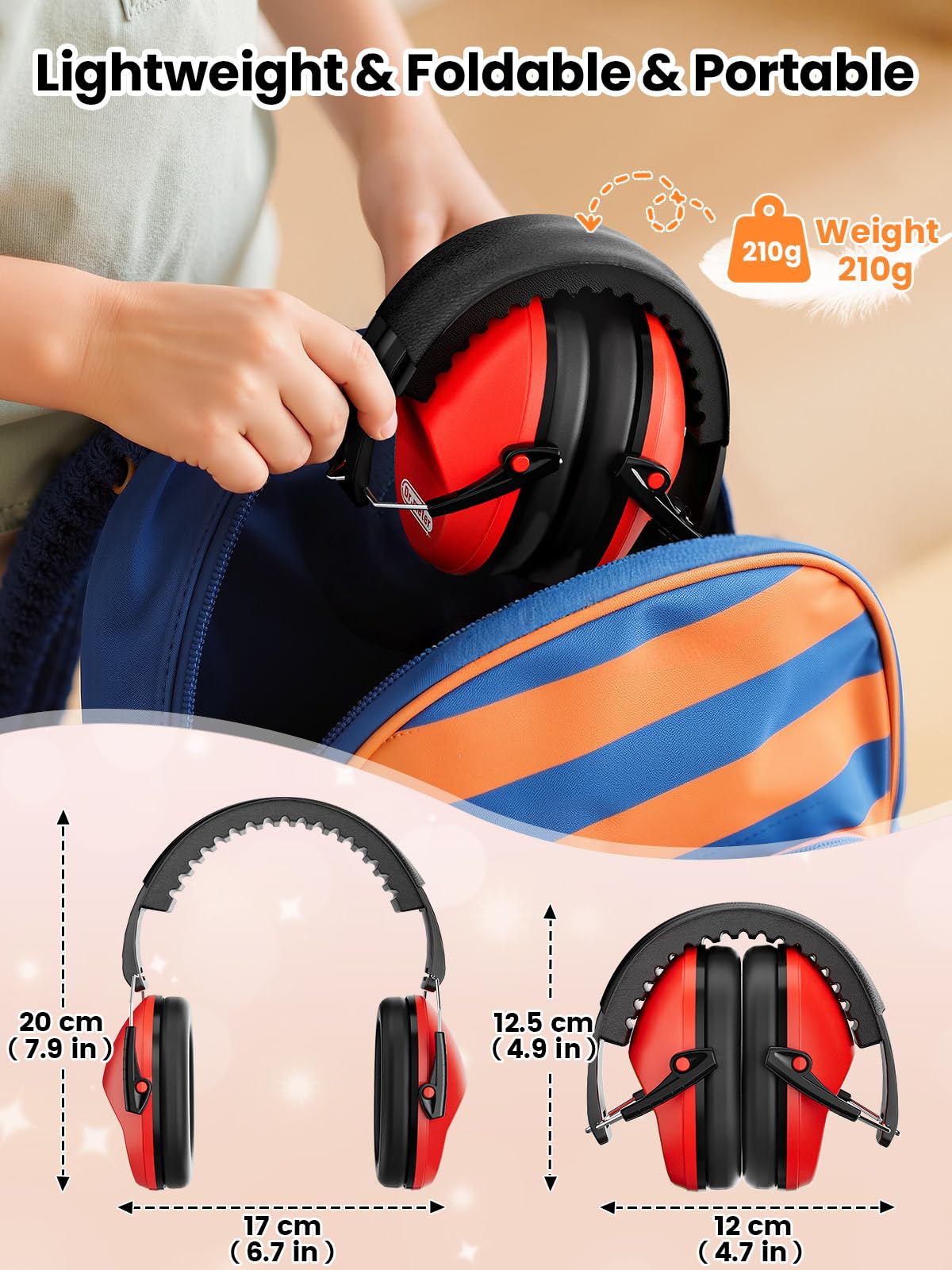Dr.meter Ear Defenders Children SNR 27.4dB for Autism, Sensory Needs