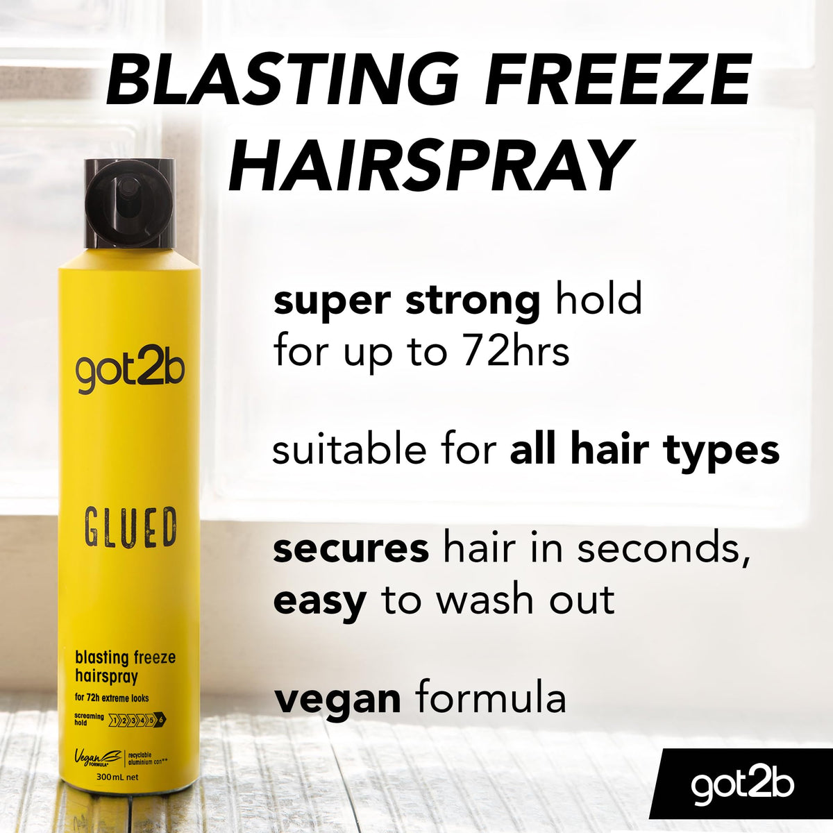 got2b Glued Blasting Freeze Hairspray, 300ml