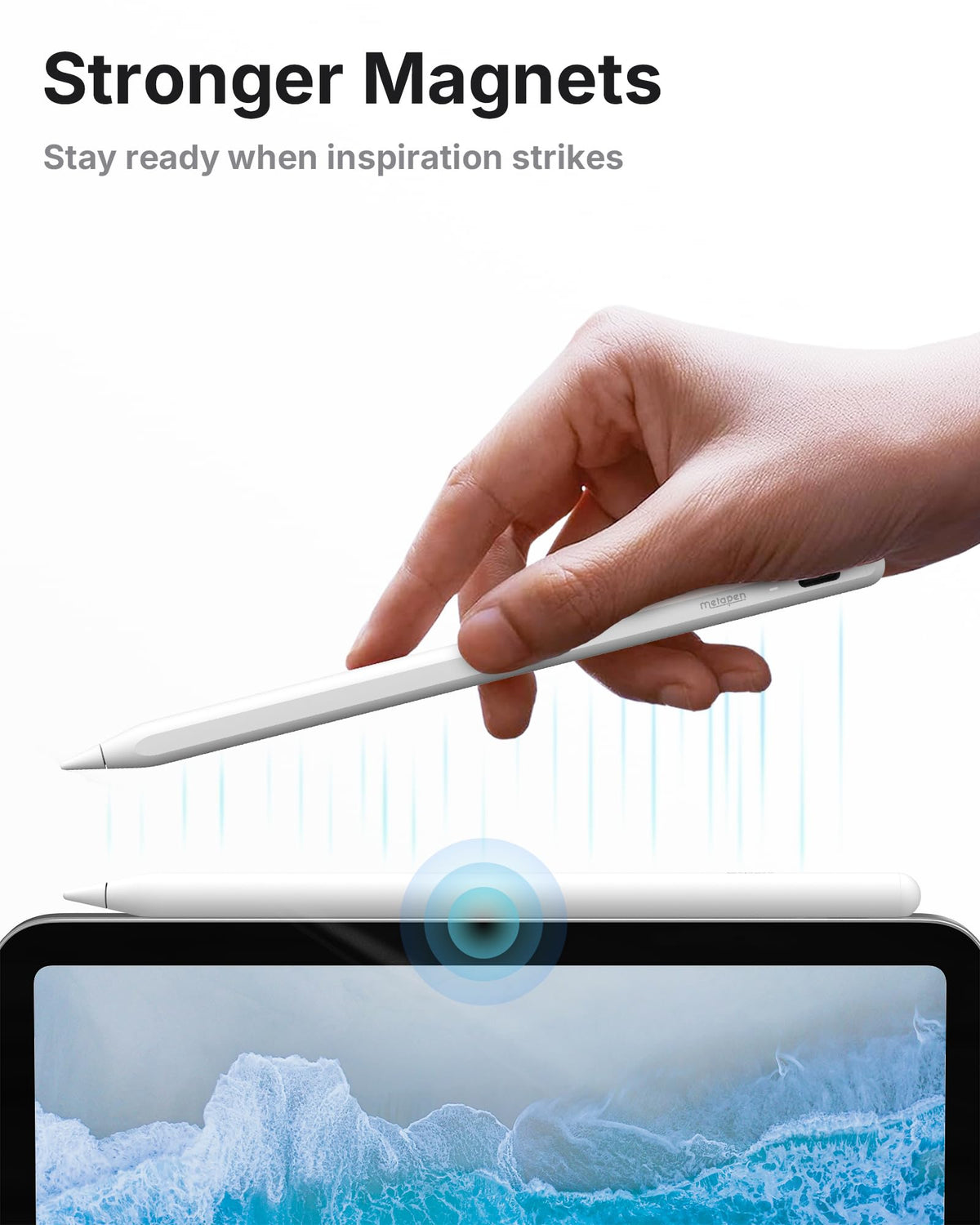 Metapen Pencil A8 for iPad 2018-2026, (2X Faster Charge), Pixel Precision