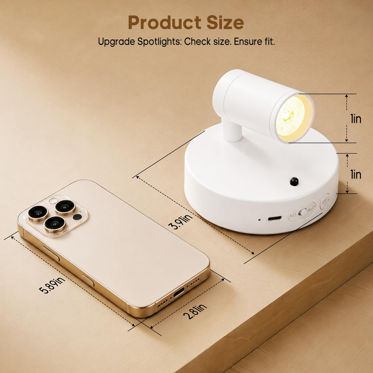 GOODEA Battery Operated Spot Light Indoor with Remote, Up to 30 Days, 3 CCT