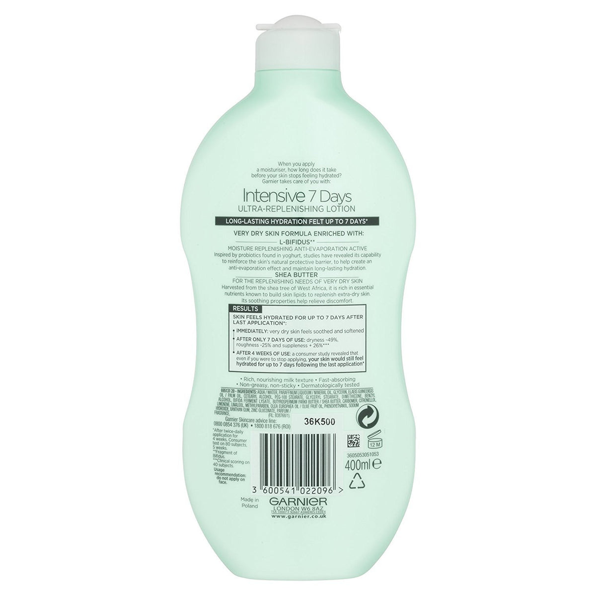 Garnier Intensive 7 Days Shea Butter Probiotic Very Dry Skin Lotion 400ml