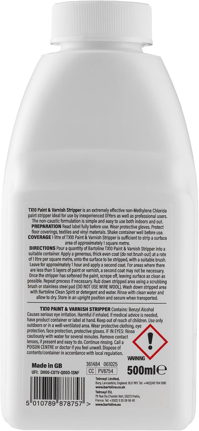 Bartoline TX10 Paint and Varnish Stripper 500ml
