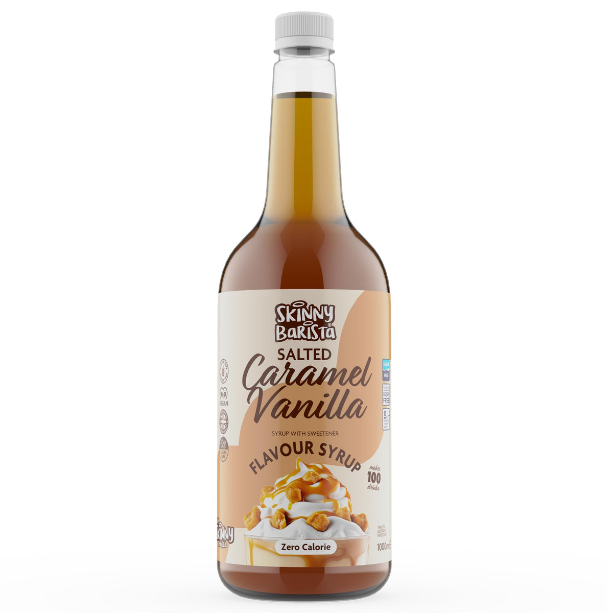 Skinny Food Co Butterscotch Syrup Zero Calorie 1L - Sugar Free Coffee Syrup