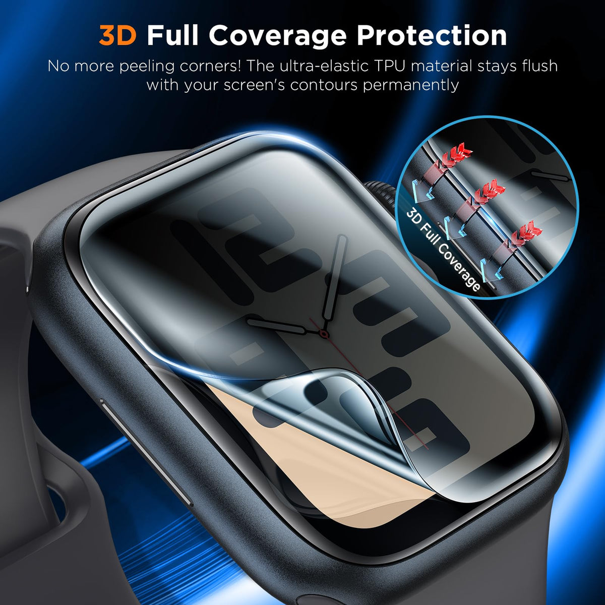 LK 6 Pack for Apple Watch Series 12/11/10 42mm Screen Protector