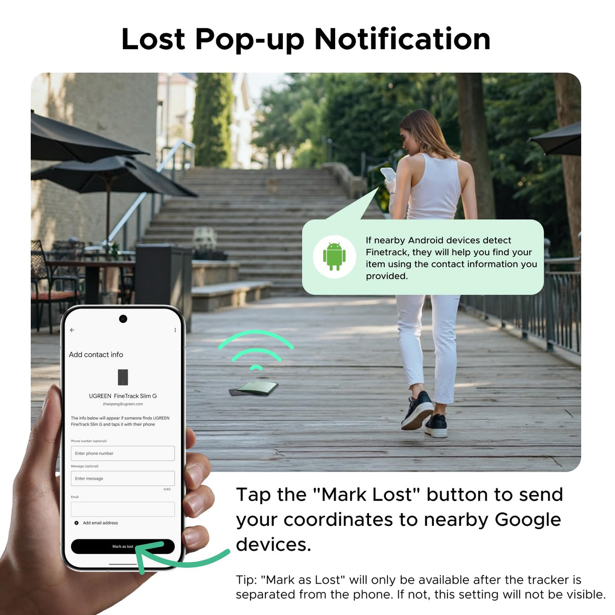 UGREEN FineTrack Slim Wallet Tracker for Apple Find My (iOS only), 1.7mm