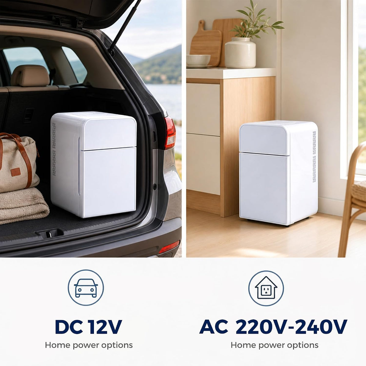 25L Mini Fridge, 30 Cans Portable Cooler & Warmer Small Fridge