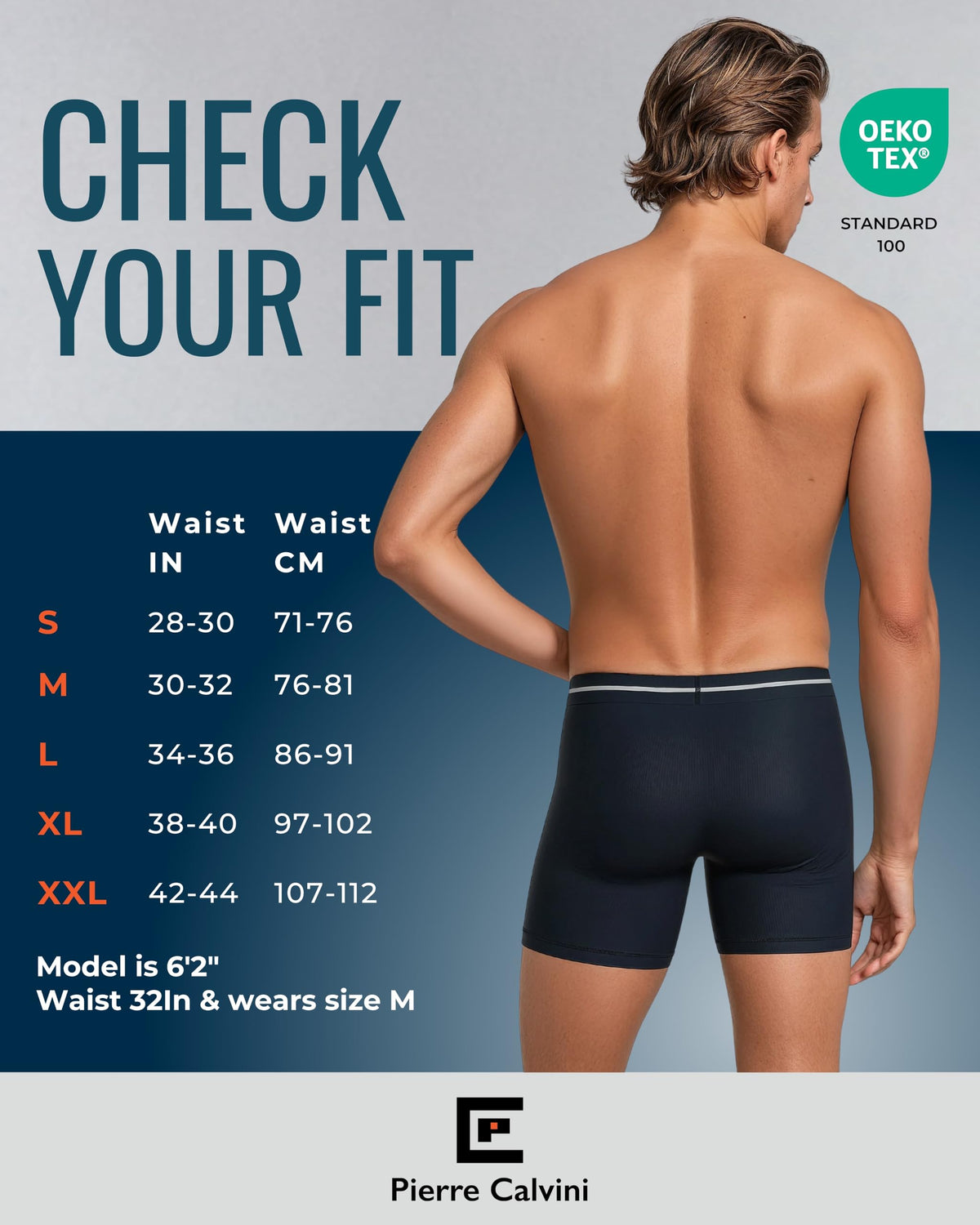 Pierre Calvini Bamboo Mens Boxers - Mens Underwear Multipack (3/6Pk)