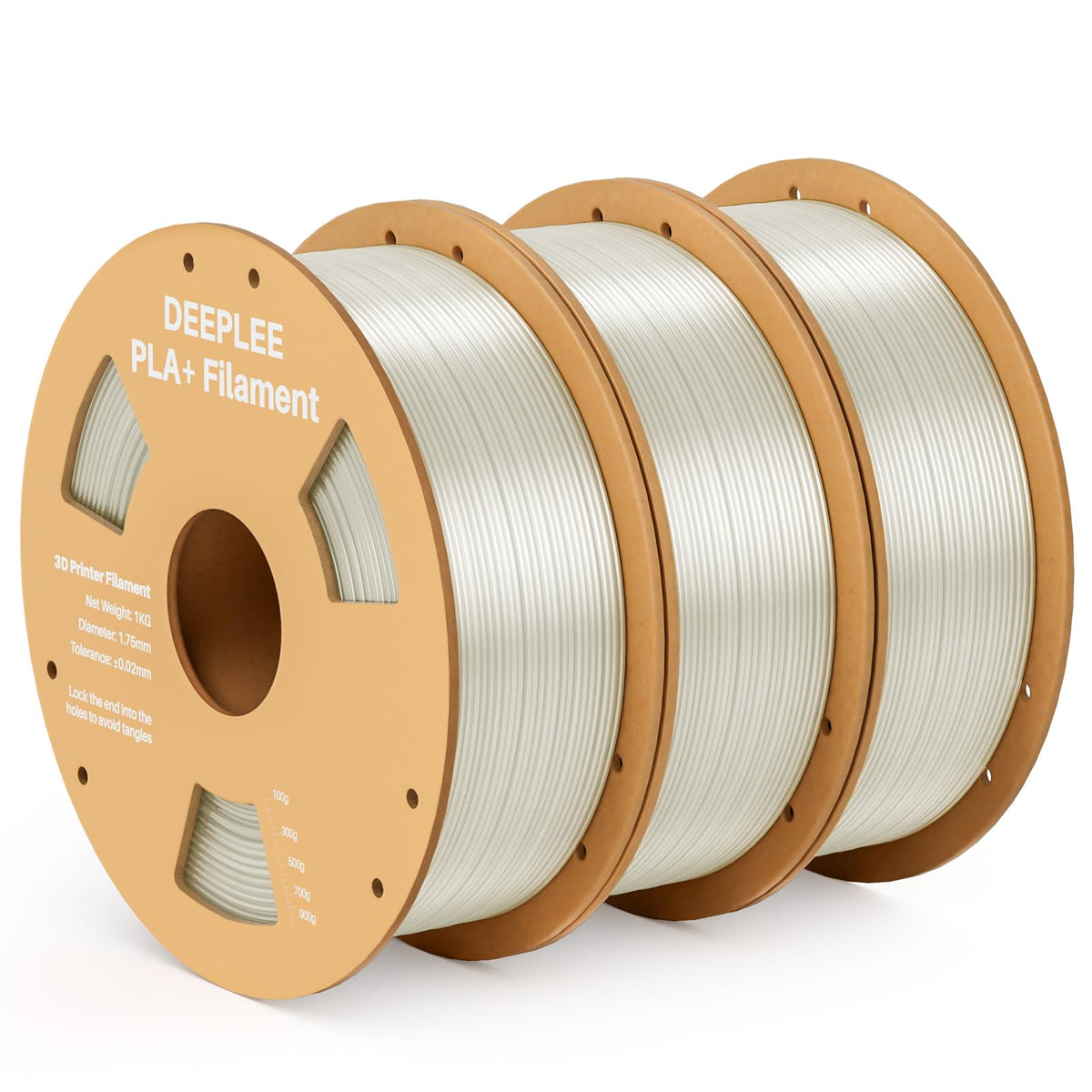 DEEPLEE PLA Plus 1.75mm Filament White 1kg