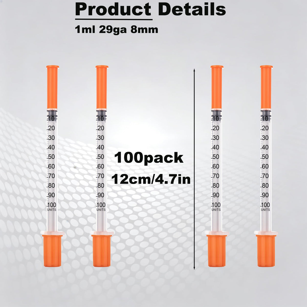 20 Pack 1 mL Precision Plastic Measuring and Dispensing Tools, 29G 8 mm, Individually Packaged, Multipurpose Liquid Transfer and Measurement