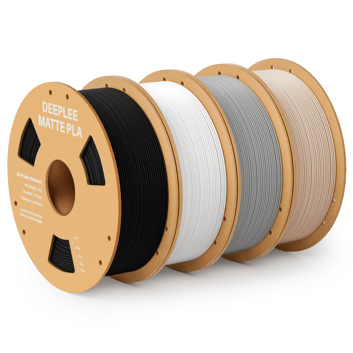 DEEPLEE Matte PLA Filament 1.75mm Matte White 1kg